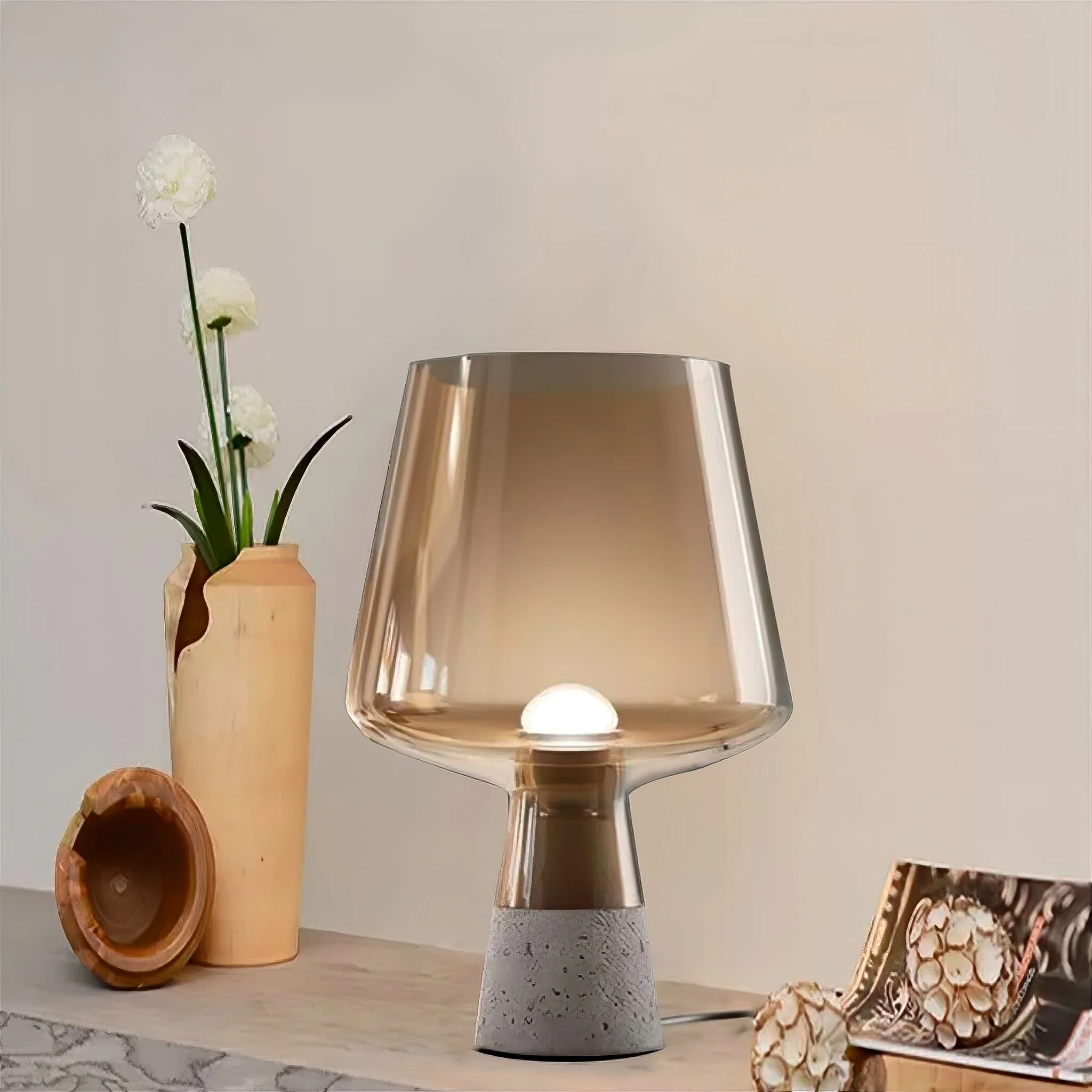 Århus Table Lamp — Scandinavian Stone & Glass Lighting