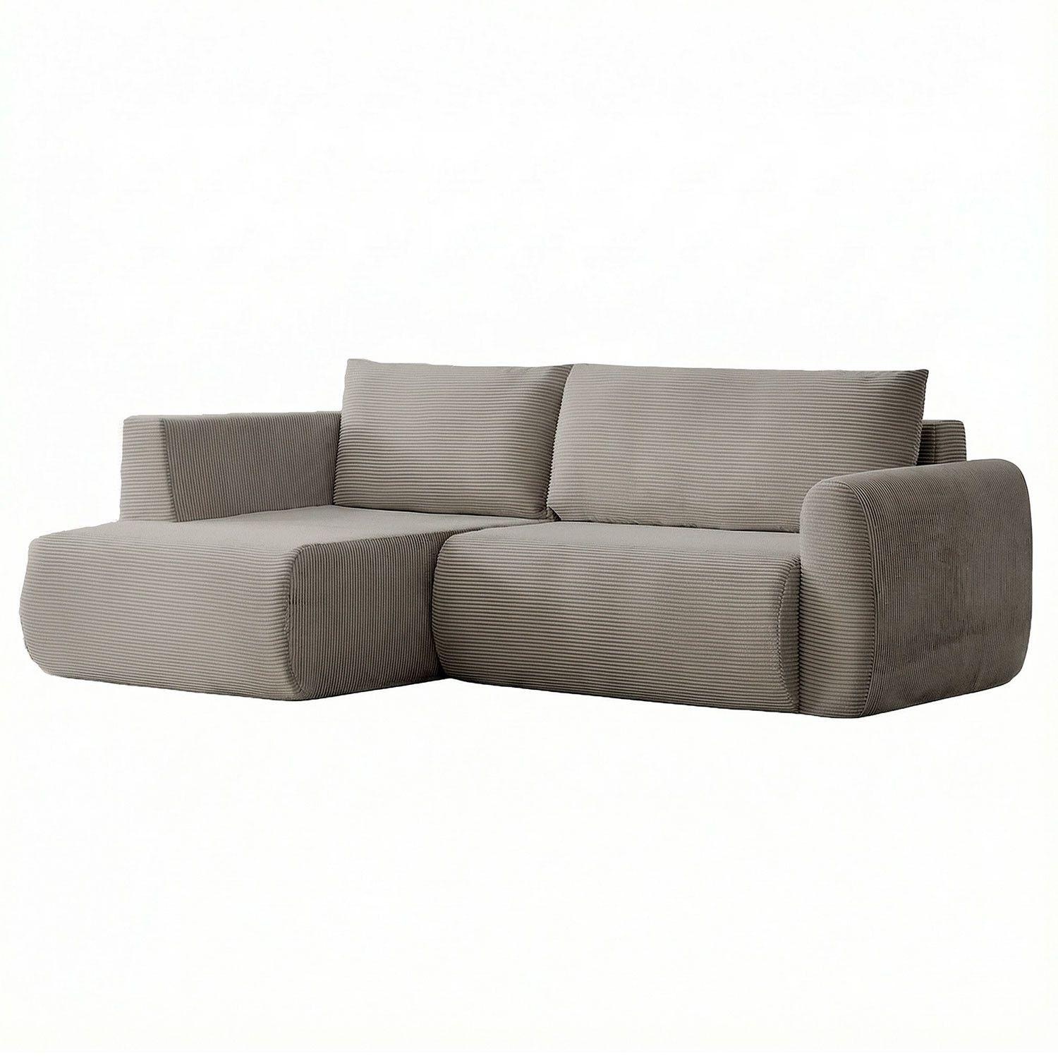 Arendal Corner Sofa – Left Facing – 4 Seater – Light Taupe Corduroy - Image 10