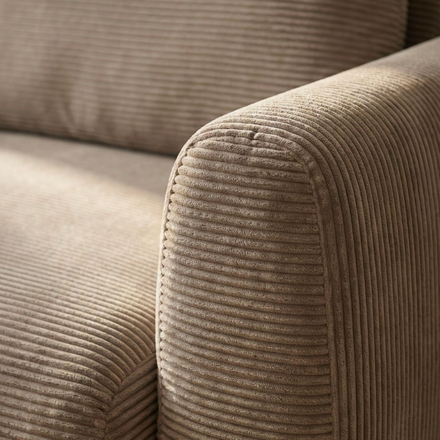 Arendal Corner Sofa – Left Facing – 4 Seater – Light Taupe Corduroy - Image 6