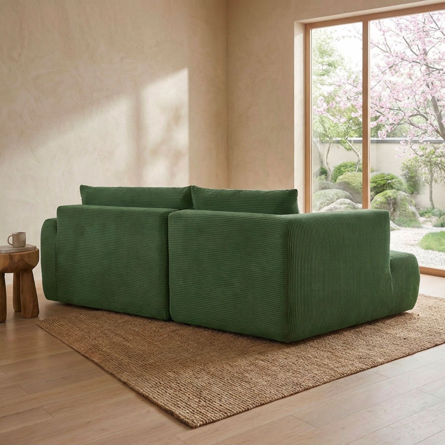 Arendal Corner Sofa – Left Facing – 4 Seater – Green Corduroy - Image 6