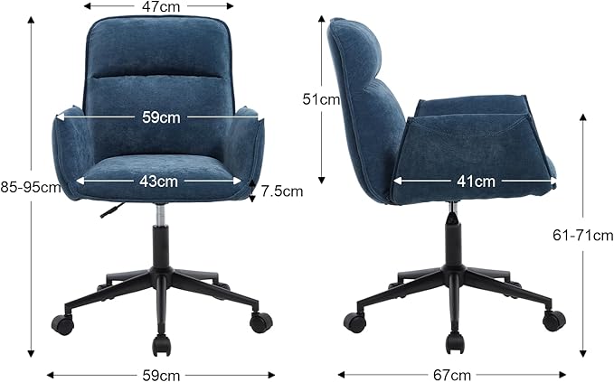 Östermalm Office Chair – Blue - Image 4