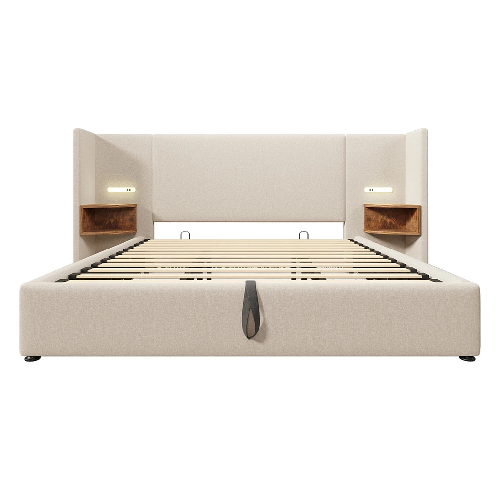 Taastrup Double Bed 180x200 cm with Storage, LED Lighting, and USB-C - Image 8