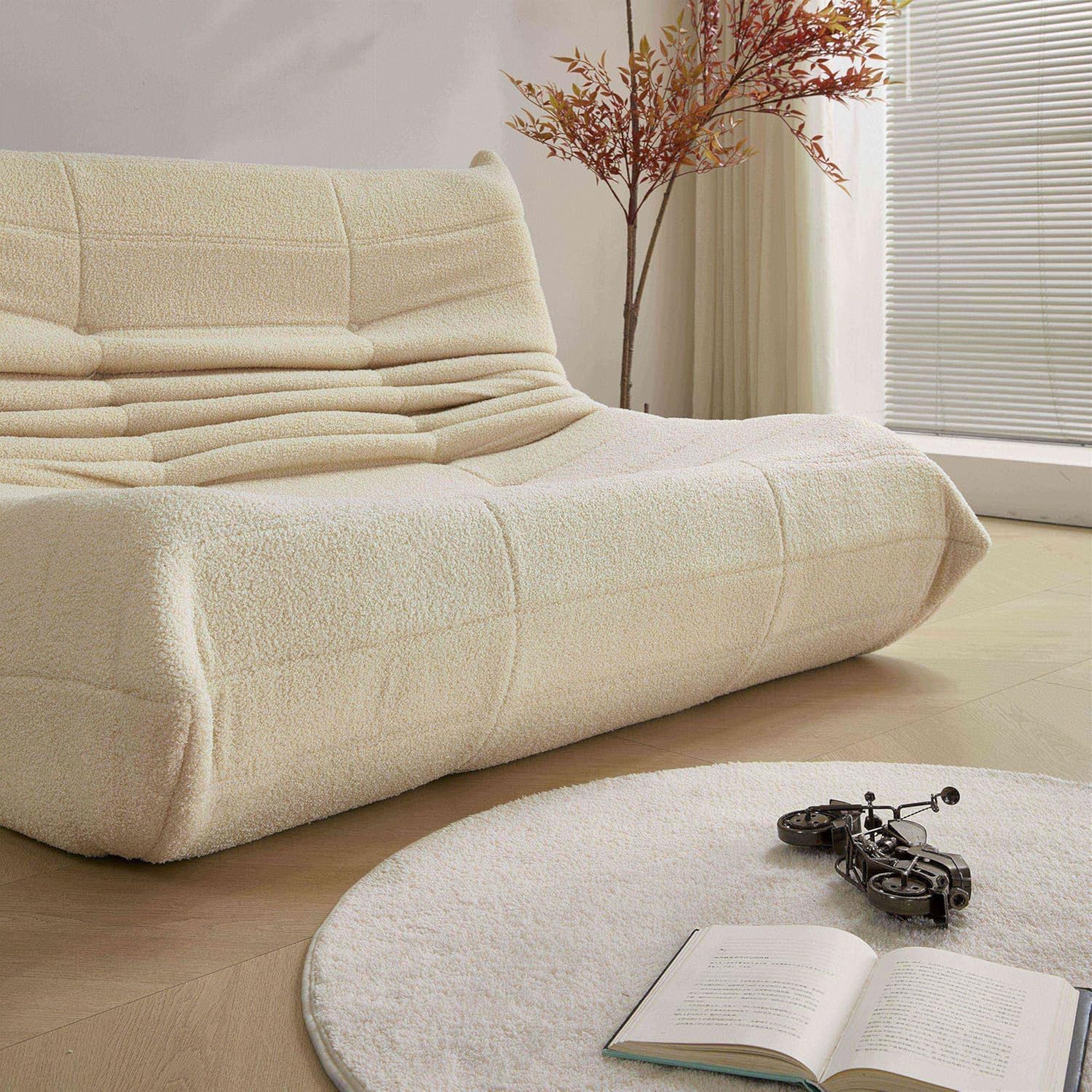 Stavanger 2-Seater Sofa – Beige Bouclé, Scandinavian Comfort - Image 6