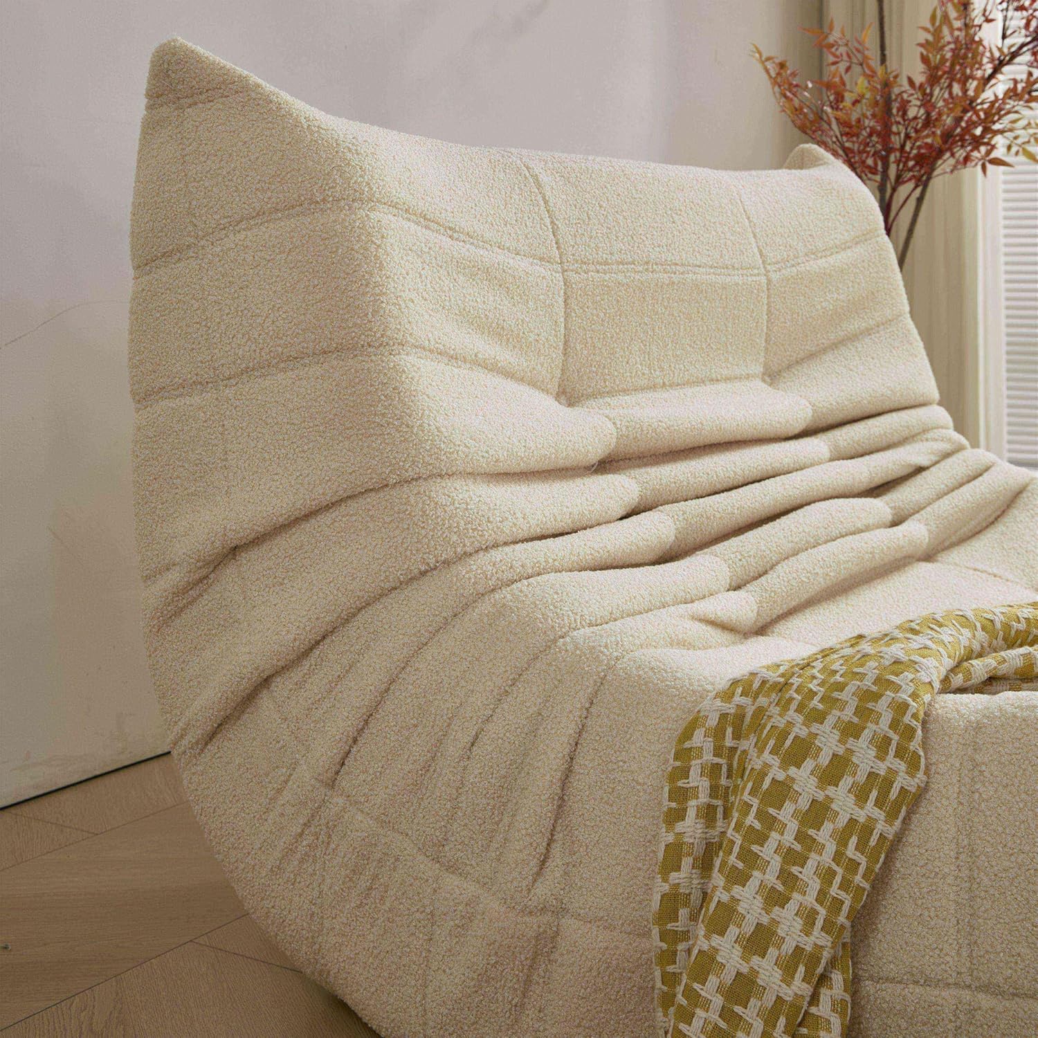 Stavanger 2-Seater Sofa – Beige Bouclé, Scandinavian Comfort - Image 2