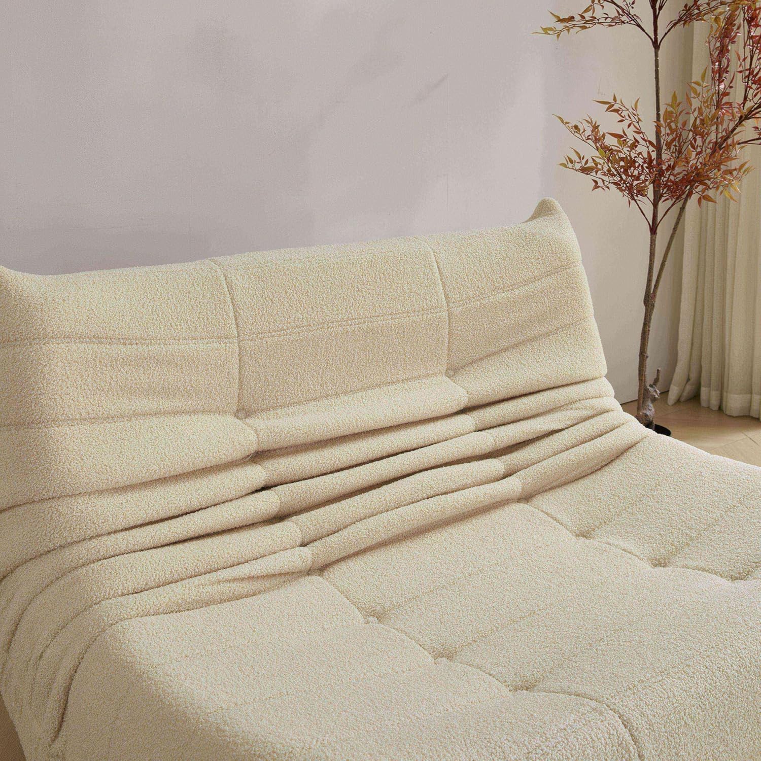 Stavanger 2-Seater Sofa – Beige Bouclé, Scandinavian Comfort - Image 3