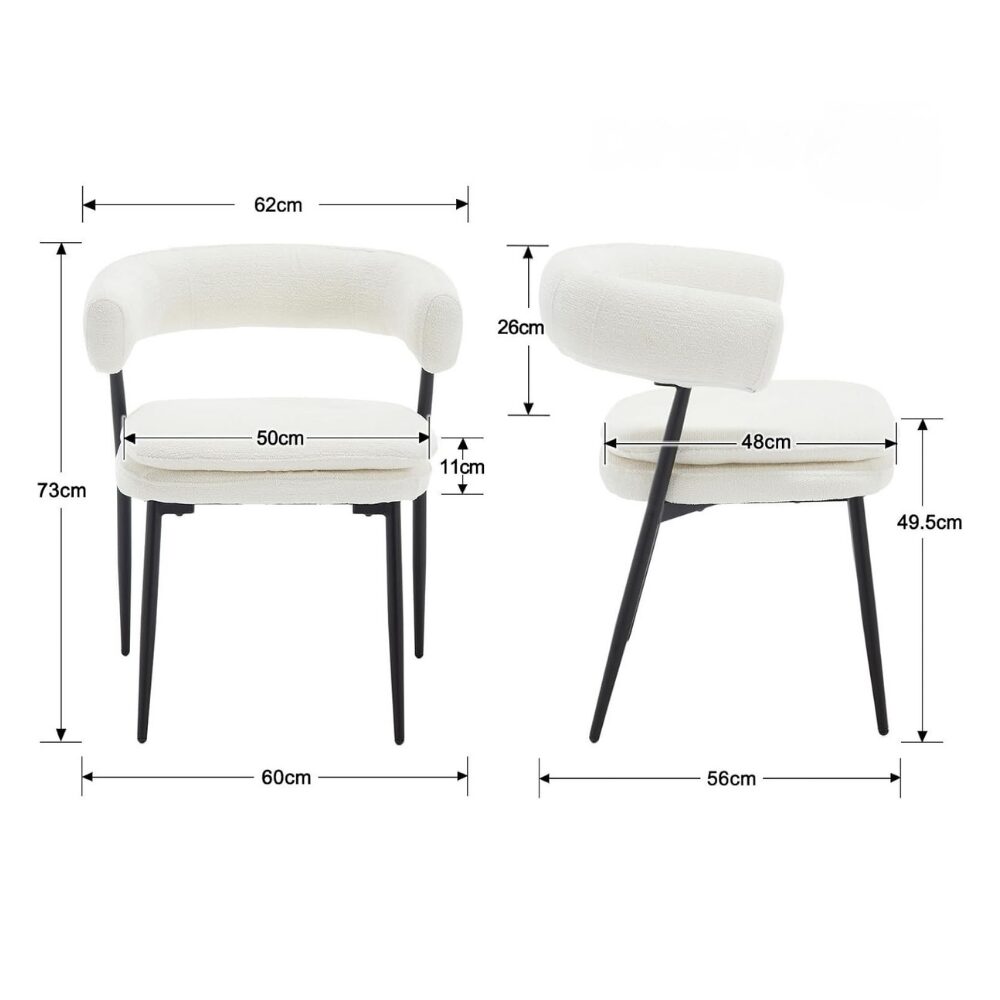 Djursholm White Dining Chair – 2 Pack - Bild 4