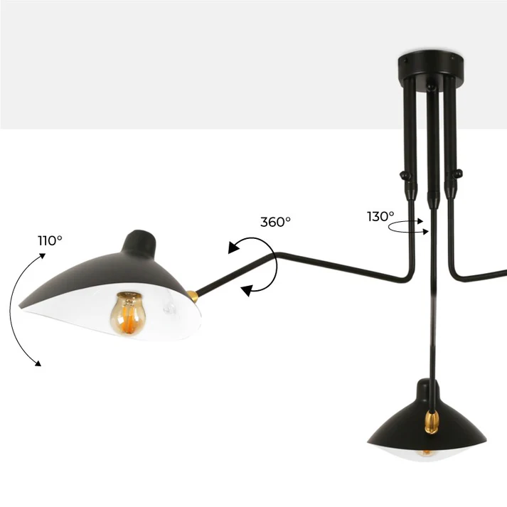 Helsingborg – Scandinavian 3-Arm Ceiling Lamp - Image 7