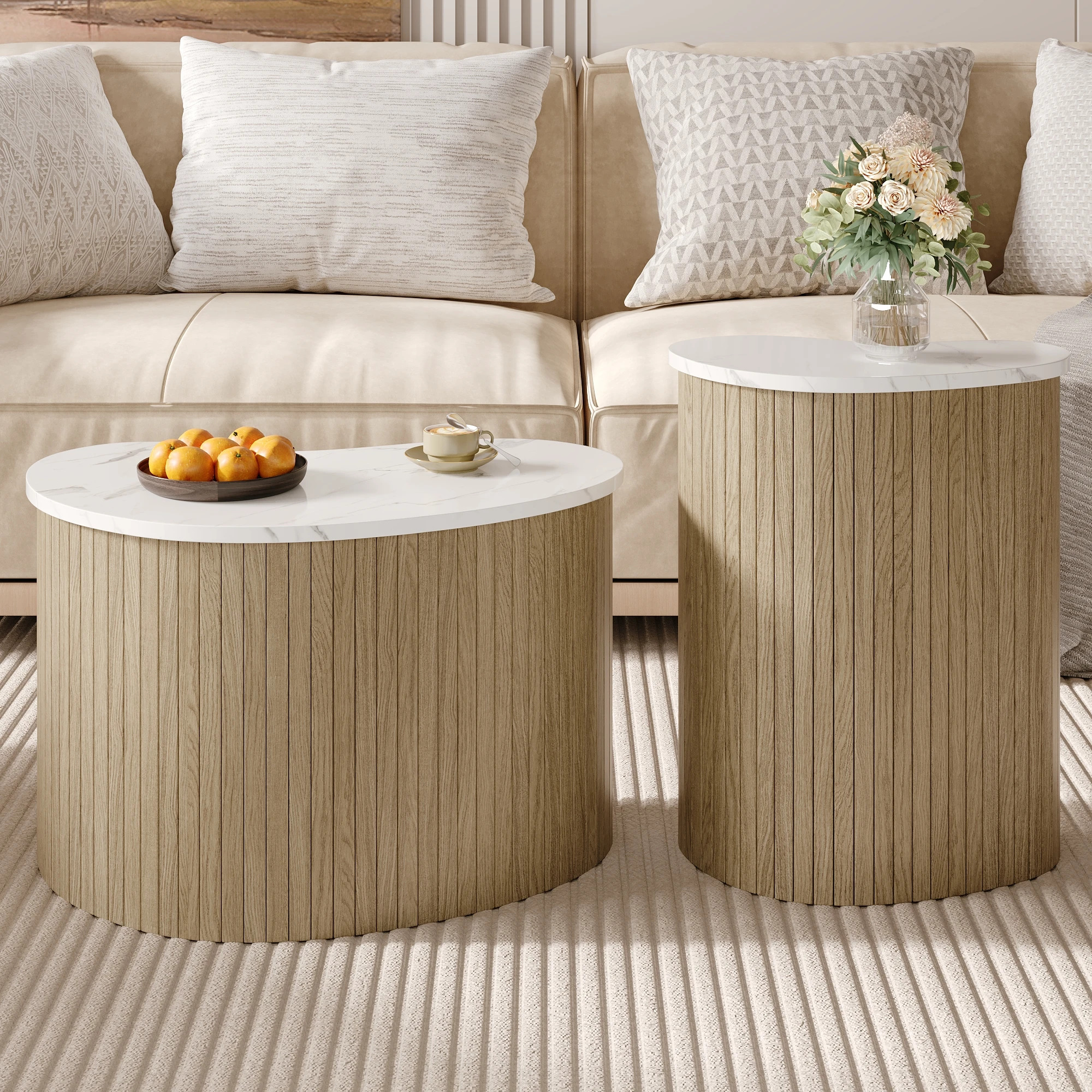 Sipora Coffee Table Set – Scandinavian Design - Image 2