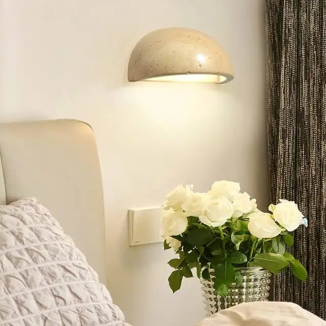 Kjerstad – Travertine Half-Moon Wall Lamp - Bild 3