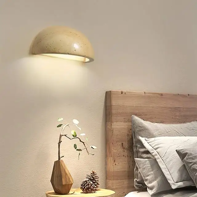Kjerstad – Travertine Half-Moon Wall Lamp - Bild 4